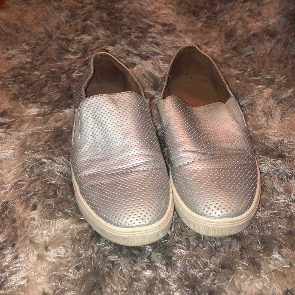 Silver Slip in shoes